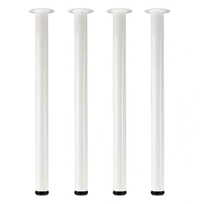 Imagen de QLLY Set de 4 Patas metálicas Ajustables, Altura 74,9 cm, para Escritorio, Mesa Oficina, Color Blanco
