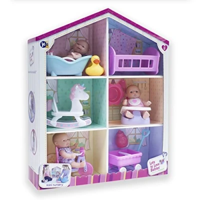 Imagen de JC Toys 3 Muñecas Lots to Love Babies de 13 cm Vinilo Suave, 6 Accesorios y Caja Reutilizable, Ideal para Jugar, diseñado por Berenguer, +2 años