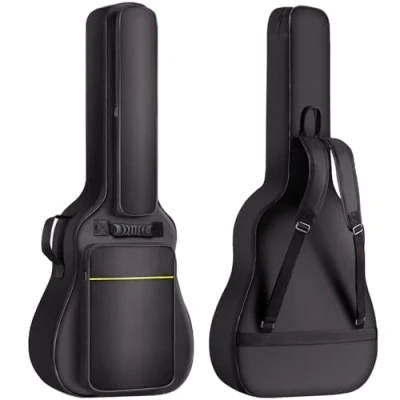 Imagen de CAHAYA Funda para Guitarra (8 mm, Acolchada, Impermeable, con trípode de partitura, no incluida, 40 41 Pulgadas, acústica CY0177, Negro, Bolsa