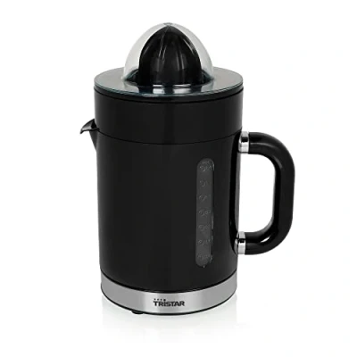 Imagen de Tristar CP 3012 Exprimidor de cítricos Duo, recipiente para zumo integrado con capacidad 1,4 L, tapa protectora y 2 conos diferente tamaño, filtro pulpa jarra extraíble, 40 W