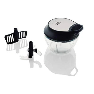 Imagen de Jata HMAQ4501 Picadora, batidora manual mini, Cuchilla de acero inoxidable con 3 alturas, Capacidad 350 ml, Pica todo tipo alimentos, Pala para batir, mezclar y emulsionar, Libre BPA