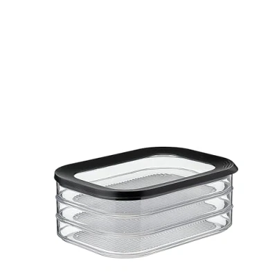 Imagen de Mepal Recipiente de Almacenamiento Carne Modula 3 Piezas Caja Frigorífico con Tapa Adecuado para Almacenar Cárnicos Cajas 1650 ml Black