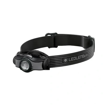 Imagen de Ledlenser linterna frontal LED para exteriores MH3, negro/gris, 200 lúmenes, enfocable, haz de luz 130m, duración lumínica hasta 35h, clip metálico, incl. batería, la cabeza