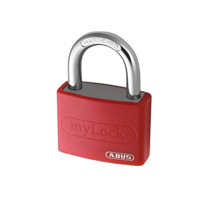 Imagen de Abus 49940 Candado personalizable (aluminio, 40 mm, moderno) color rojo