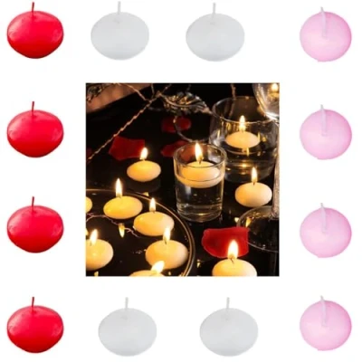 Imagen de Floating candles,30 piezas Velas Flotantes sin Perfume,Velas Flotantes,Velas Decorativas de Candelitas Cálidas Flotantes,para centros mesa,para piscina,boda,fiesta