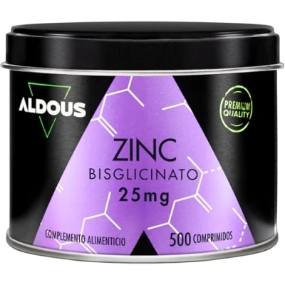 Imagen de Zinc 25mg 500 comprimidos + 16 meses Para el Pelo, Piel y Uñas Mejorar Sistema Inmunologico Bisglicinato de Sin estearato Magnesio ni Dióxido Silicio Libre Plástico