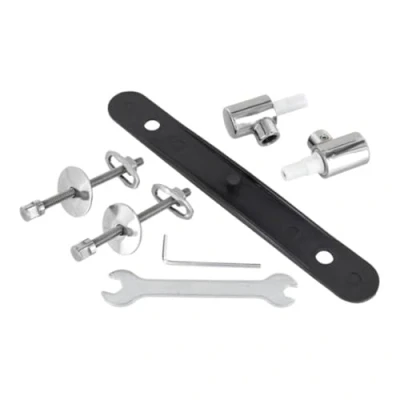 Imagen de Ideal Standard Juego de bisagras para asiento inodoro cierre lento serie Ala acero inoxidable, J4665BJ, cromado