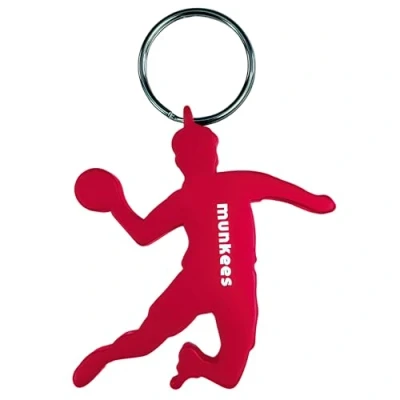 Imagen de munkees Llavero de balonmano I colgante abrebotellas integrado, 1 x rojo, Talla única