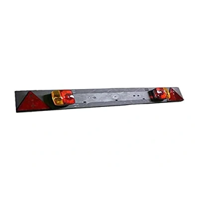 Imagen de JBM 50910 Barra para remolque con 2 pilotos, cata reflectantes triangulares (1020 x 140 mm)
