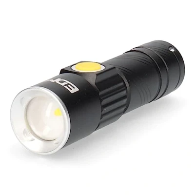Imagen de EDM 36388 Mini Linterna con Zoom 1 Led 120 Lumens Recargable Usb y Bateria de Litio Incluida, Multicolor, 60 m