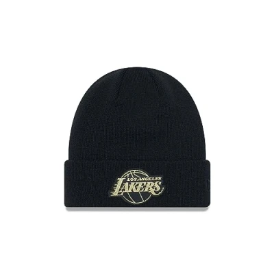 Imagen de New Era Los Angeles Lakers NBA Metallic Badge Black Beanie One Size