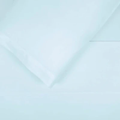 Imagen de Burrito Blanco Sábanas de Hostelería Juego Sábana Cama 105 Individual Ropa Algodón/Poliéster Fácil Planchado Color Azul Disponible en Más Medidas