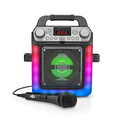Imagen de Singing Machine SML652BK HDMI Groove Mini Sistema de Karaoke Portátil con Bluetooth y Efectos Cambio Voz Negro