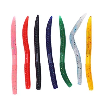Imagen de Pwshymi Gusano de Pesca, Señuelos Blandos Cebos Silicona Artificial Vivo Swimbait Realista