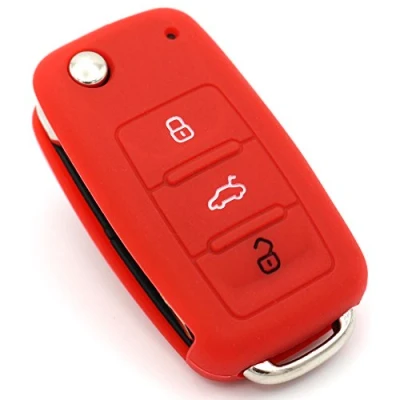 Imagen de Funda de Silicona para Llaves el Coche Cover 3 Botones Llave VA (Rojo)