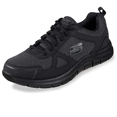 Imagen de Skechers Track Bucolo, Zapatillas de Running Hombre, Black Leather/Mesh/Trim, 41 EU