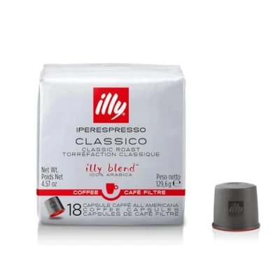 Imagen de illy Cápsulas café Iperespresso para largo estilo americano Tueste CLÁSICO, 6 Pack de 18 Cápsulas, Total 108