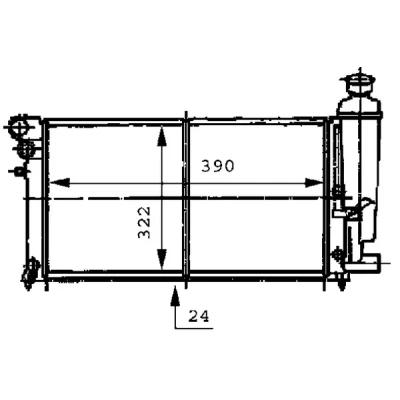 Imagen de MAHLE ORIGINAL CR 469 000S Radiador, refrigeración del motor CITROËN: Saxo Hatchback, PEUGEOT: 106 II Hatchback