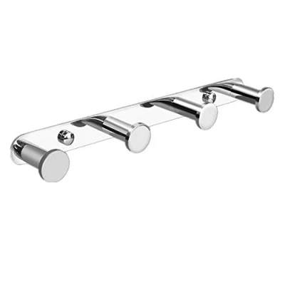 Imagen de LOLYPOT 4 Ganchos Toalla Gancho Percheros de pared Bata Percha 304 Acero inoxidable Cromo Perchero Cocina Baño Colgadores puerta