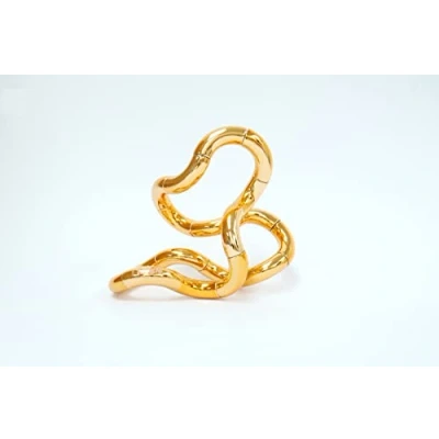 Imagen de Tangle 85217 Fidget Toy Junior Metallic Serie, Juguete antiestrés, promueve la coordinación y motricidad Fina, Giro combinación, de para niños a Partir 3 años, Oro Rosa