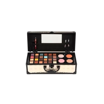 Imagen de MYA Cosmetics Travel Baguette Maletín Maquillaje Profesional 20 Sombras de Ojos + 4 Brillos Labios Polvos Compactos Lápiz Incluye Brocha y Aplicadores