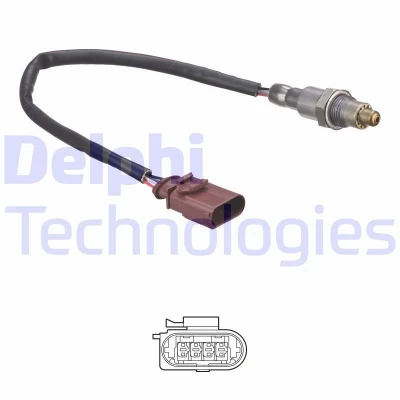 Imagen de DELPHI ES21139 12B1 Sonda lambda plana, térmico SEAT: Ibiza 4, 4 Sportcoupe, Toledo VOLKSWAGEN: Polo V Hatchback