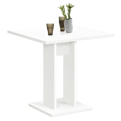 Imagen de FMD Möbel Mesa de Comedor, Tejido Madera, Blanco, ca. 70 x 75 cm