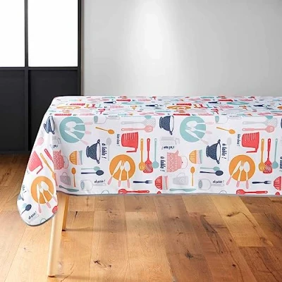 Imagen de Douceur d&#039;Intérieur Kitchen Mantel, Rectangular, 140 x 240 cm, Multicolor, PVC Estampado