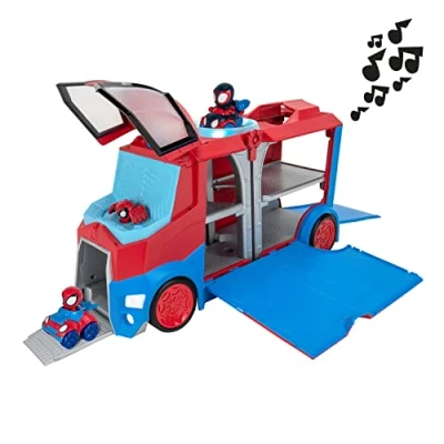 Imagen de Spidey an His Amazing Friends Vehículo Transportador + 2 Minis vehiculos con Figura (Toypartner SNF0051)