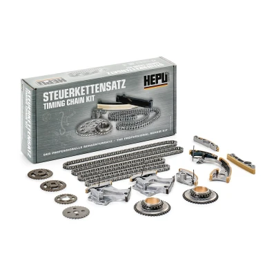 Imagen de HEPU 21 0640 Juego de cadena distribución con rueda dentada árbol levas, piñón intermedio Símplex, cerrada AUDI: Q7