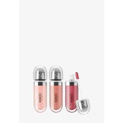 Imagen de KIKO Milano Glossy Lip Set 03, Kit De Labios: 3 Brillos Labios Hidratantes Efecto Volumen 3D