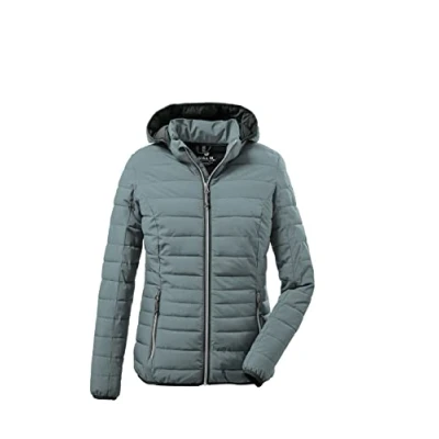 Imagen de G.I.G.A. DX Women&#039;s Chaqueta acolchada/chaqueta informal funcional con look de plumón y capucha cremallera Uyaka, aquaverde, 38, 28041 000