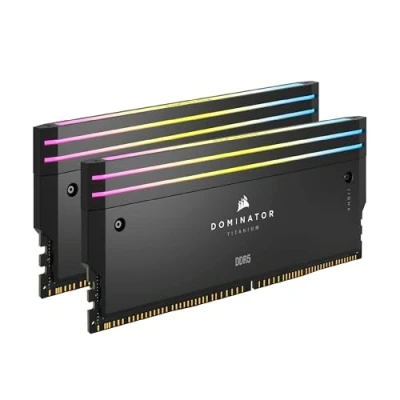 Imagen de CORSAIR Dominator Titanium DDR5 RGB Kit de Mejora La Iluminación 2X Módulos 0 GB RAM Compatible con iCUE Negro