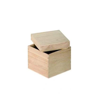 Imagen de Artemio VIBB19 Caja Cubo para decoración, Madera, Beige, 12 x cm