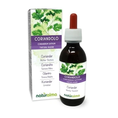 Imagen de Cilantro o Coriandro (Coriandrum sativum) frutos Tintura Madre sin alcohol Naturalma Extracto líquido gotas 120 ml Complemento alimenticio Vegano