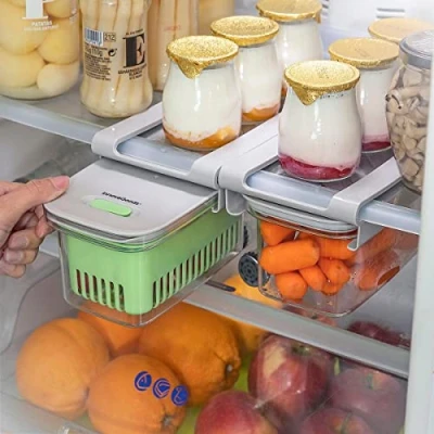 Imagen de InnovaGoods Recipiente Conservador de Alimentos Prefo, Mantiene Frescura, Diseño Multifunción y Antiderrames, Ideal para Tomates Cherry Más, Verde, Silicona