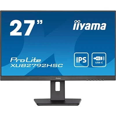 Imagen de iiyama XUB2792HSC B5 27&quot; Panel IPS, 1920x1080, 250cd/m², 15cm Regulable en Altura, Pivotante, Altavoces, USB C (65W PD),HDMI, DisplayPort, 4ms, HUB 2x3.0