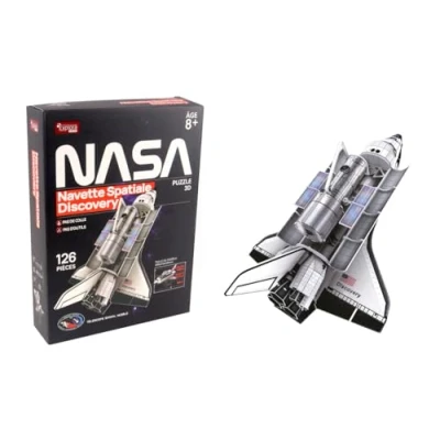 Imagen de EXPLORA Transbordador Espacial Discovery Puzzles 3D 540101 126 Piezas Nivel 5 Sin Pegamento Ni Tijeras Educativo Juego de Construcción Regalo para Niños Maqueta A Partir 8años