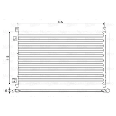 Imagen de VALEO 822611 Condensador con secador Aluminio 416 NISSAN: X Trail