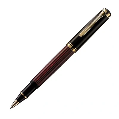 Imagen de Pelikan lujo Souveran R400 Bolígrafo de punta rodante negro/Blue P, color negro/rojo