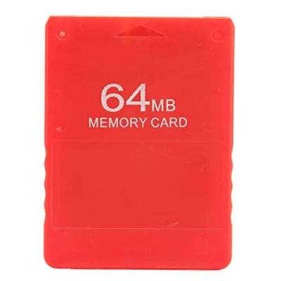 Imagen de Tarjeta de Memoria para PS2, Juego Alta Velocidad 64 MB FMCB V1.966 Datos Externa Videojuego Plug and Play Consola Juegos Playstation 2(Rojo)