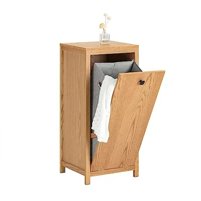 Imagen de SoBuy Mueble para Ropa Sucia Canasto la Colada Amario de Baño con 1 Cesto Blanco 40 x 35 90 cm BZR96 W ES