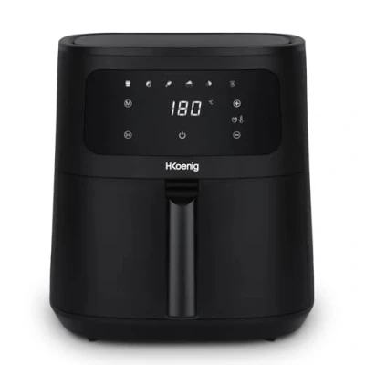 Imagen de H.Koenig Freidora de aire XXL FRY880, Capacidad 8L, Cocina hasta 10 personas, Regulable 80 200C, 5 Modos Cocción, Temporizador 60min, Programas, Pantalla Táctil