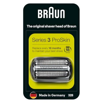 Imagen de Braun 32B Recambio para afeitadora eléctrica, compatible con afeitadoras Series 3, color negro