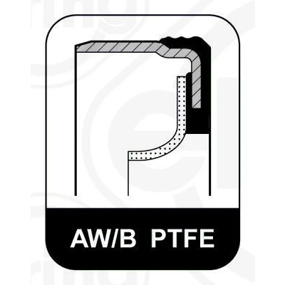 Imagen de ELRING 345.000 Reten del Cigueñal con manguito de montaje PTFE (politetrafluoretilen)/ACM (caucho poliacrílico)