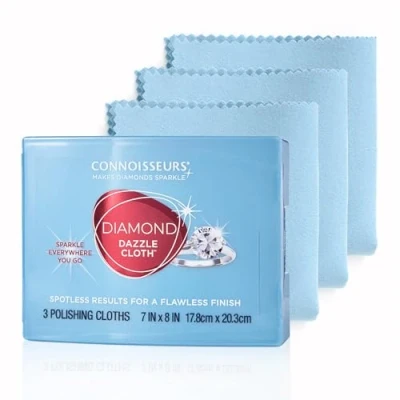 Imagen de CONNOISSEURS Paño de Limpieza Joyas Diamond Dazzle Stik para Pulir Diamantes Oro, Plata y Piedras Preciosas Estuche Viaje