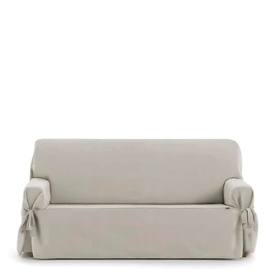 Imagen de Eysa Funda de sofá Universal Ajustable con Lazos Oriente 3 plazas Color 11/Vison