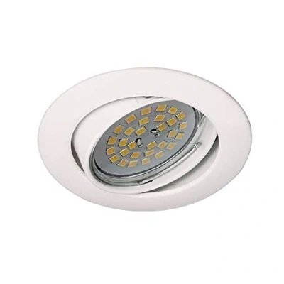 Imagen de wonderlamp Pack x 10 unidades Foco empotrable techo Basic Redondo, incluye Portalámparas GU10, Diámetro de 8,5 1,5 cm. Ojo buey basculante 30, Blanco