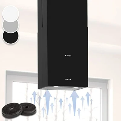 Imagen de Klarstein Campana Isla Cocina, Extractor para Islas, Techo Flujo Aire 641m3/h, Temporizador, Extractora Regulable, Humos 3 Modos y Filtros de Carbón Activo