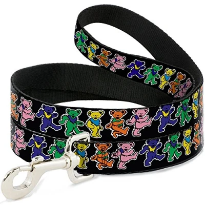 Imagen de Buckle Down Pet Leash Dancing Bears Black/Multi Color 6 Feet Long 1&quot; Wide Correa para Perro, Nailon, Multicolor, Foot (Pack of 1)